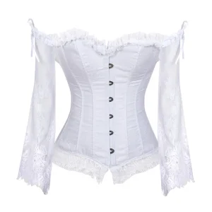 Corset Top en dentelle blanche