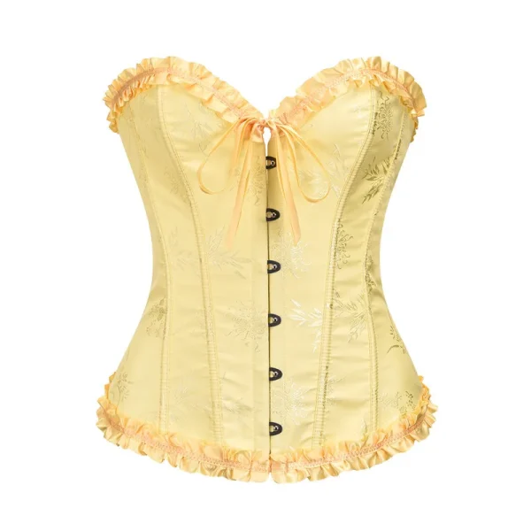 bustier corset jaune