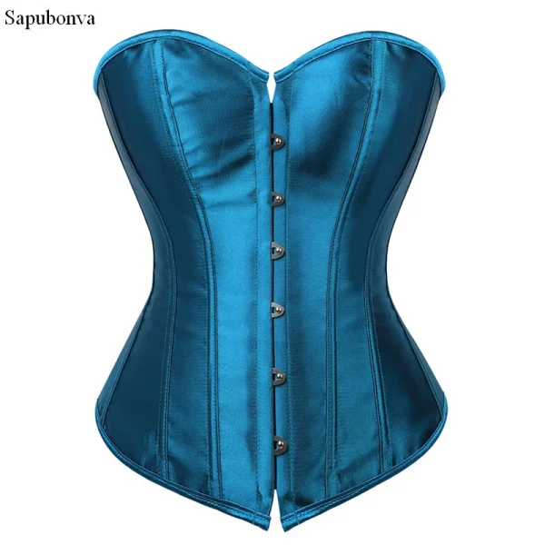 Corset couleur bleu canard