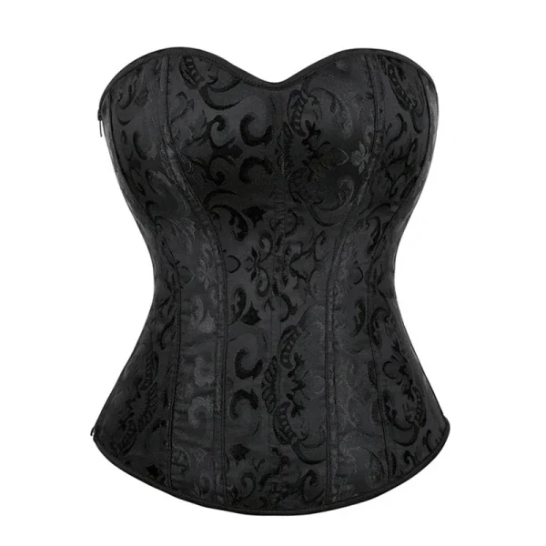 corset en brocart noir