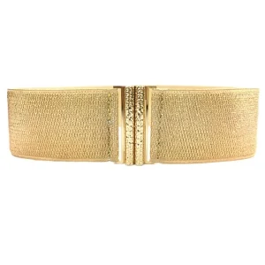 ceinture élastique dorée