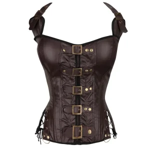 corset sexy top marron
