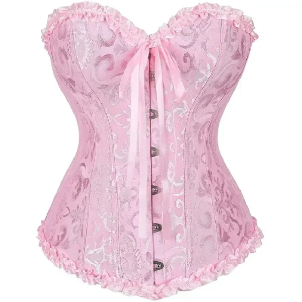 corset bustier rose élégant