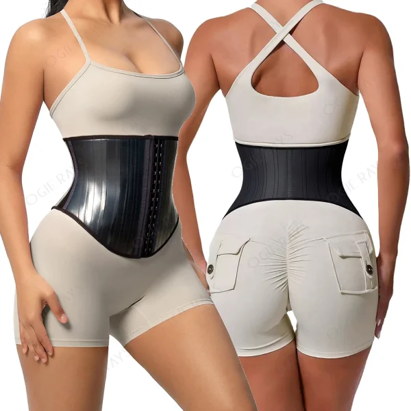 corset ceinture latex noir