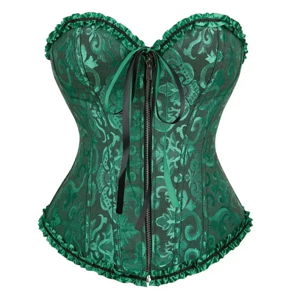 corset vert noir élégant
