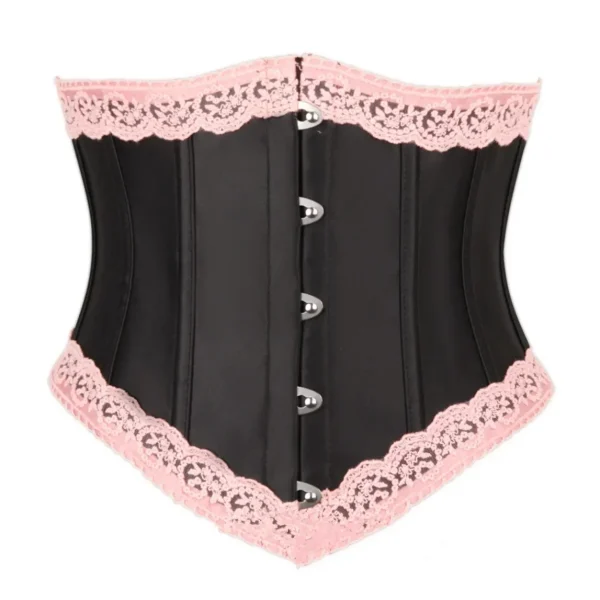 corset lingerie noir rose
