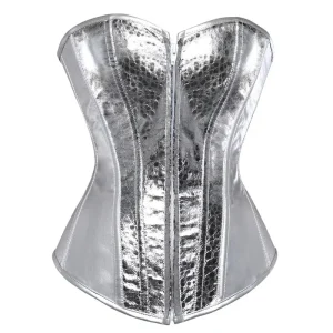 bustier corset vintage argenté