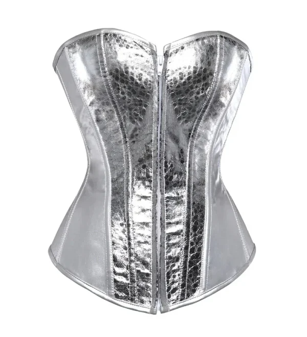 bustier corset vintage argenté