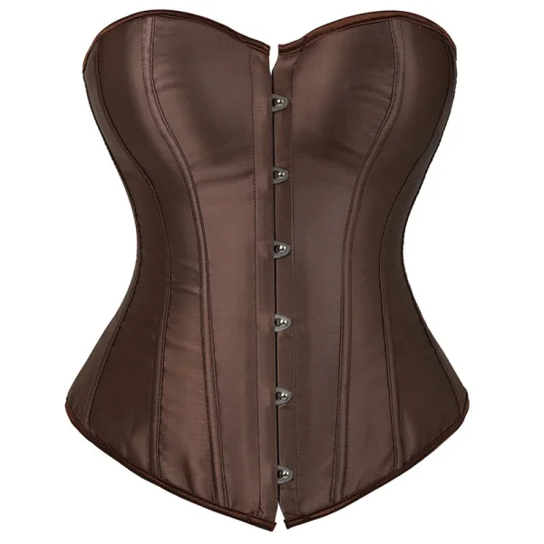 corset marron en satin