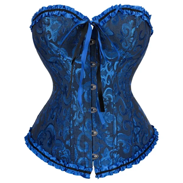 Top Corset sexy bleu noir