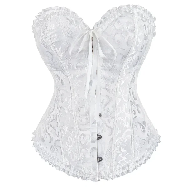 corset blanc floral