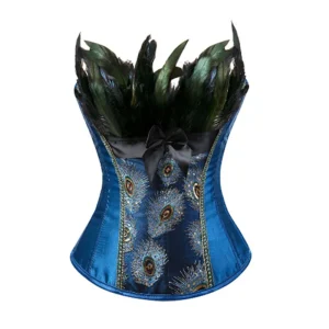 Corset plume broderie
