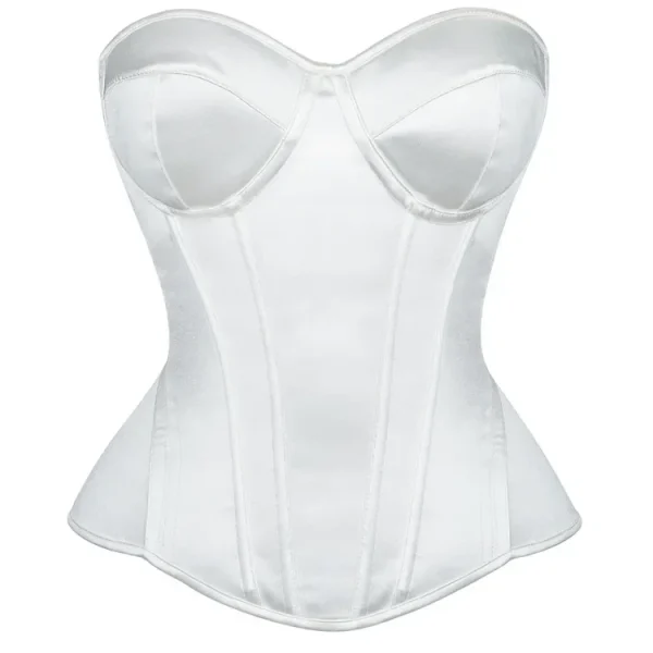 corset blanc sans bretelles