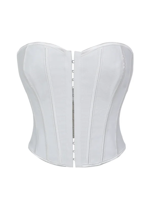 corset boutonnée blanc